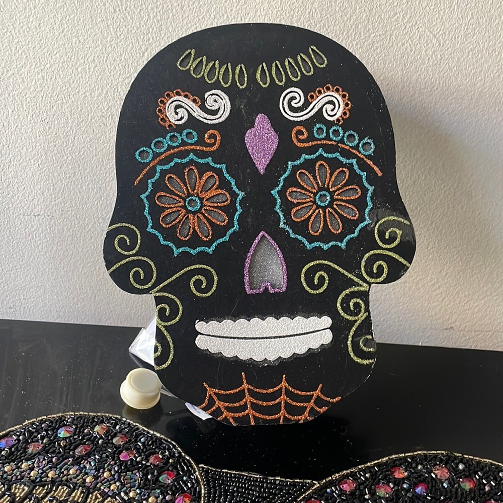 Day of the Dead glitter skull